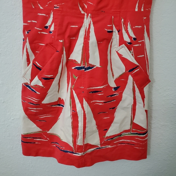 Anthropologie Maeve Berru Poplin Flare Dress 4 - Picture 4 of 11